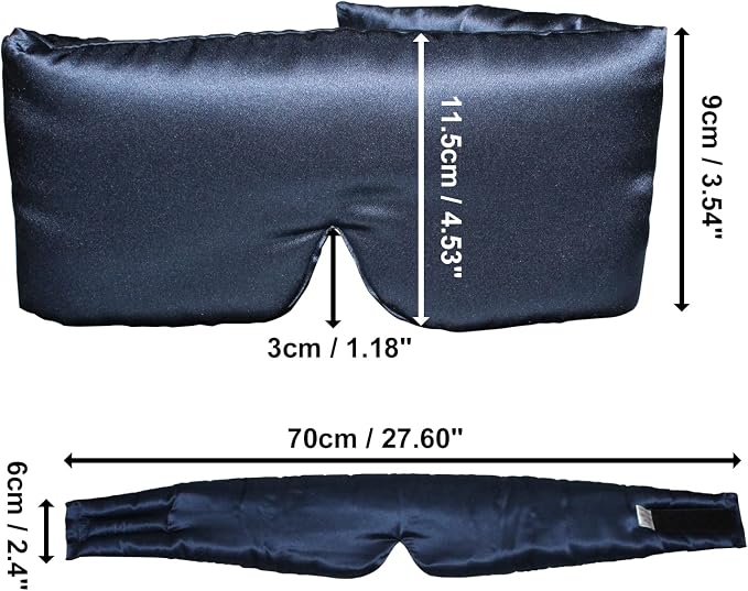 100% Mulberry Silk Eye Mask Blackout Sleeping Eye Cover - Image 3