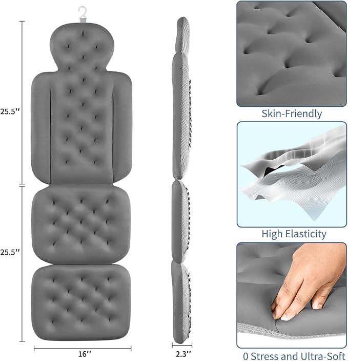 Bath Cushion, Full Body Bathtub Pillow - Image 6
