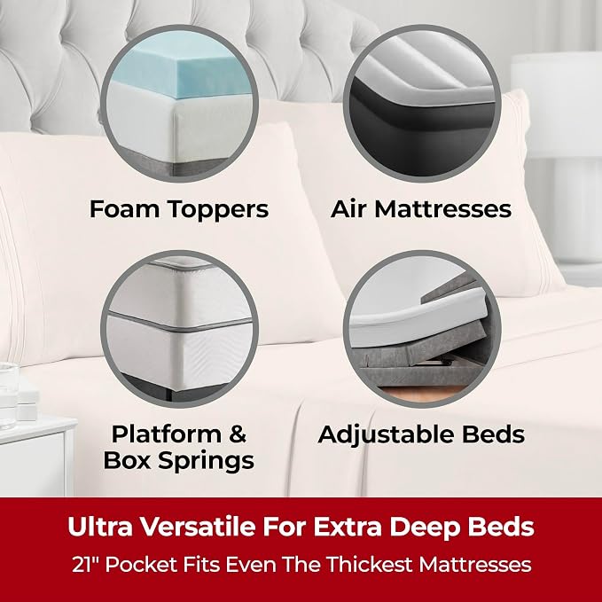 Mellanni Extra Deep Queen Sheets - Image 2