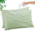 Gogreen Bamboo Rayon Waterproof Pillow Protector, Breathable Pillow Cover by GOGREEN