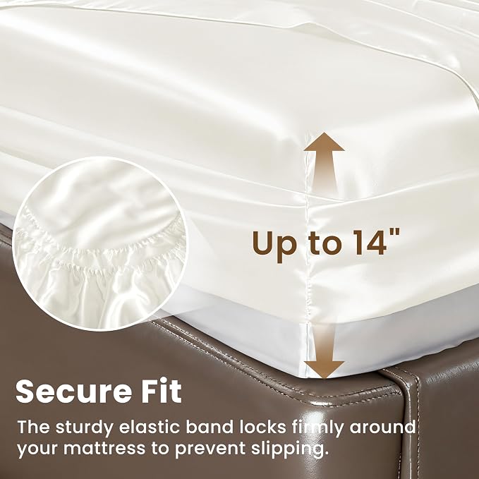 Love's cabin Twin XL Satin Sheet Sets - Image 4