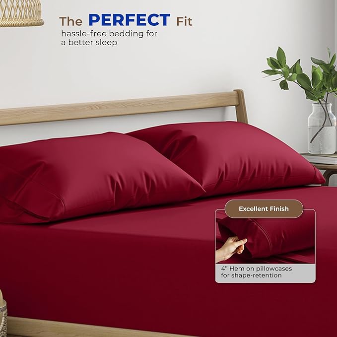 Thread Spread 100% Egyptian Cotton Pillow Cases Queen Size Set of 2 - Image 4