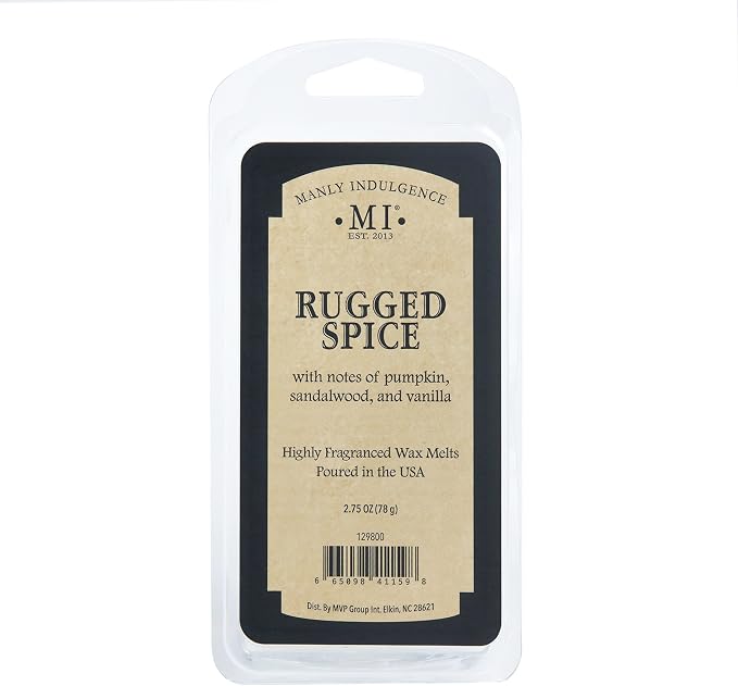 Manly Indulgence Rugged Spice Scented Wax Melts, Wax Melt Warmer Cubes - Image 4