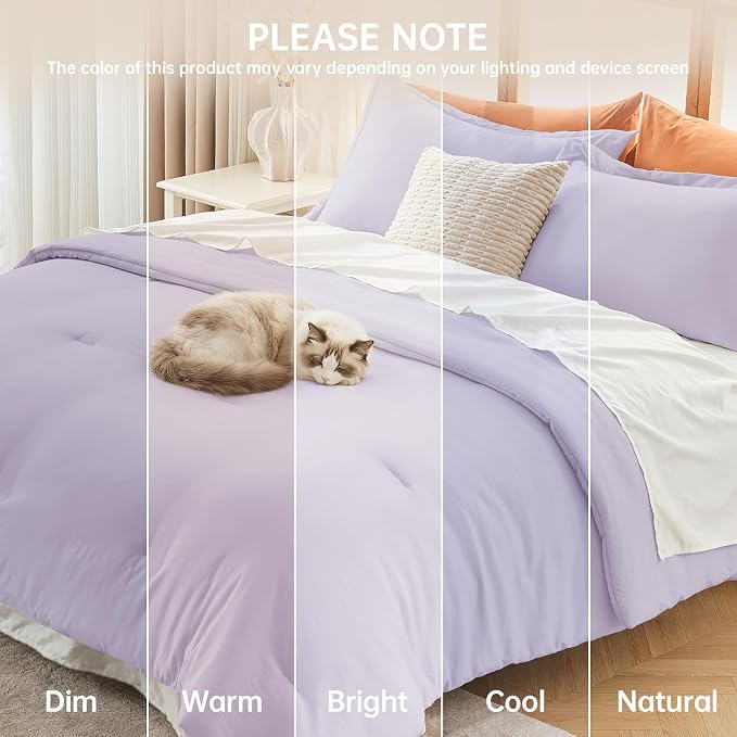 MUXHOMO Full Comforter Sets, All Season Ultra Soft Down Alternative Bedding - Image 9