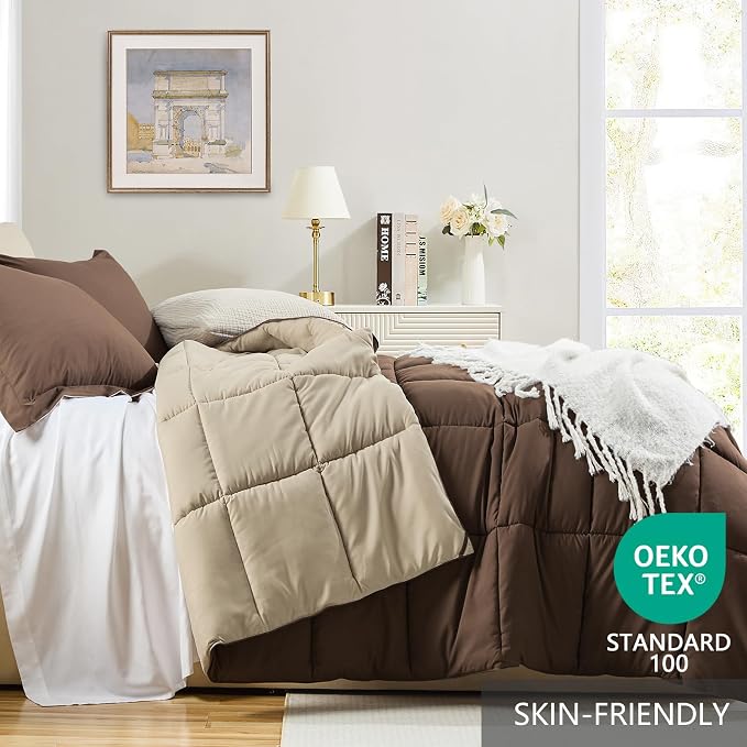 Homelike Moment King Comforter Set, Lightweight Reversible, All Season - Image 3