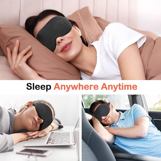 INNELO Sleep Mask for Side Sleeper, Eye Mask Sleeping Women Men, 100% Light - Image 7