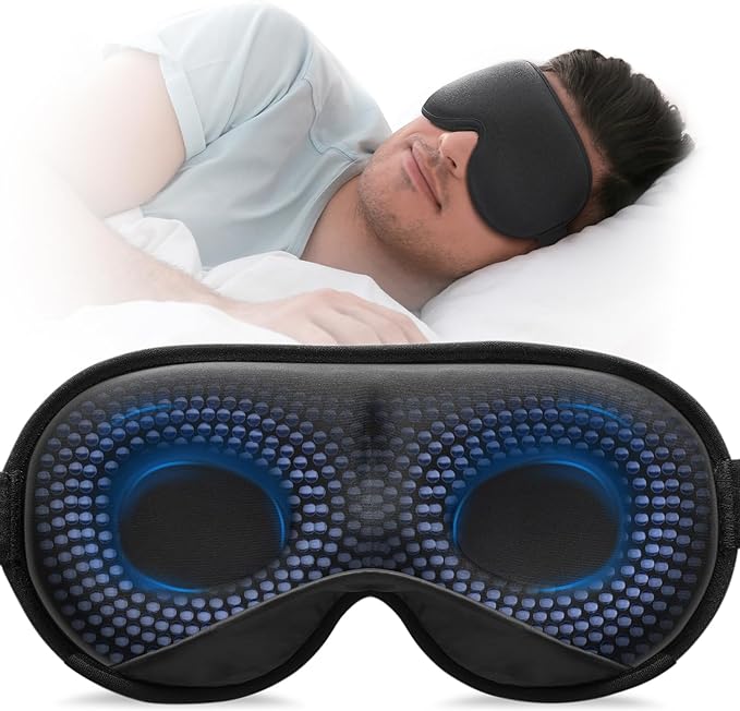 YFONG Weighted Sleep Mask, Women Men 3D Blocking Lights Sleeping Mask, Pressure by YFONG