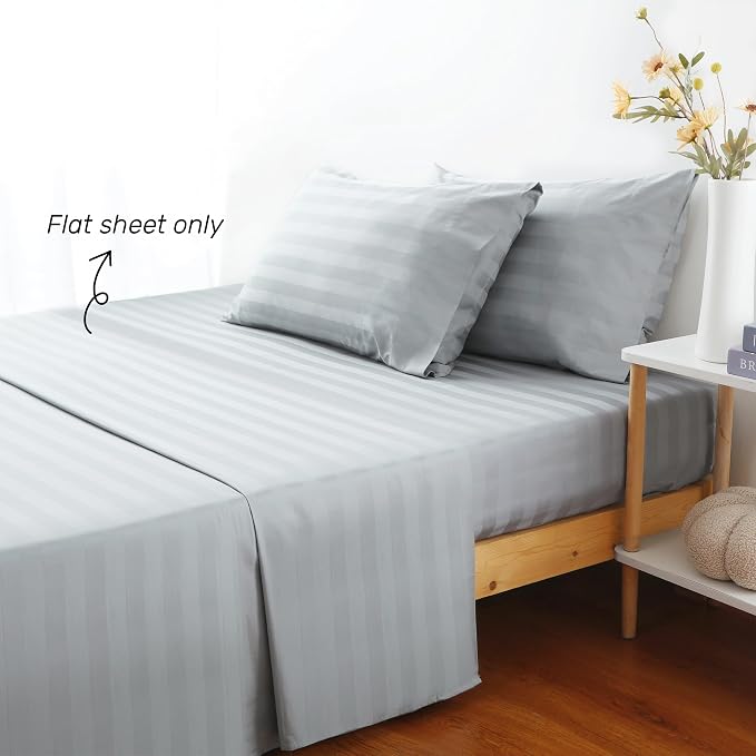 Flat Sheet Only 2 Pack, Twin Size 400 Thread Count 100% Egyptian Cotton Flat - Image 3