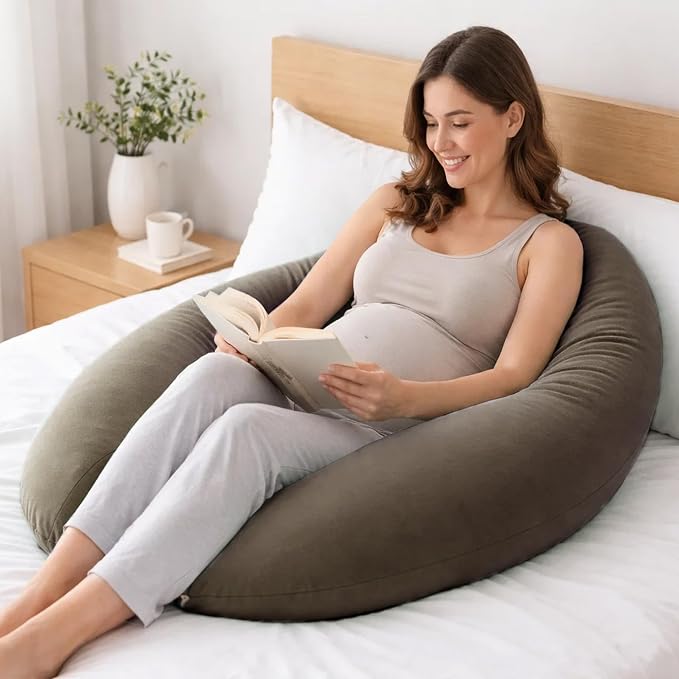 Pregnancy Pillow for Side Sleeping, 74 Inch C Shaped Long Body Pillow, Sleep - Image 6