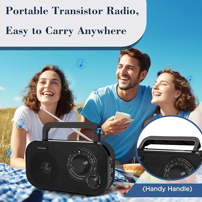 DreamSky AM FM Portable Radio Plug in Wall or Battery Operated - Image 5