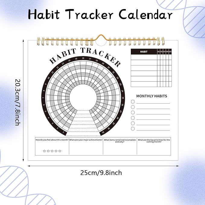 Thboxes Writable Habit Tracker Calendar, Undated 18 Months Daily, Monthly Habit - Image 3