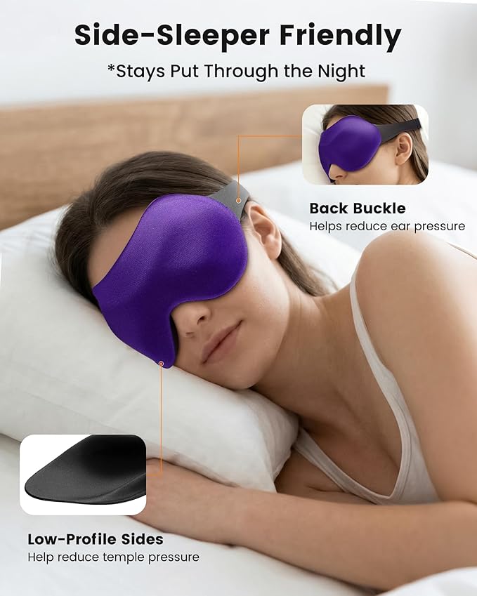 3 Pack Sleep Masks for Women & Men: True Blackout Eye Mask for Sleeping - Image 4
