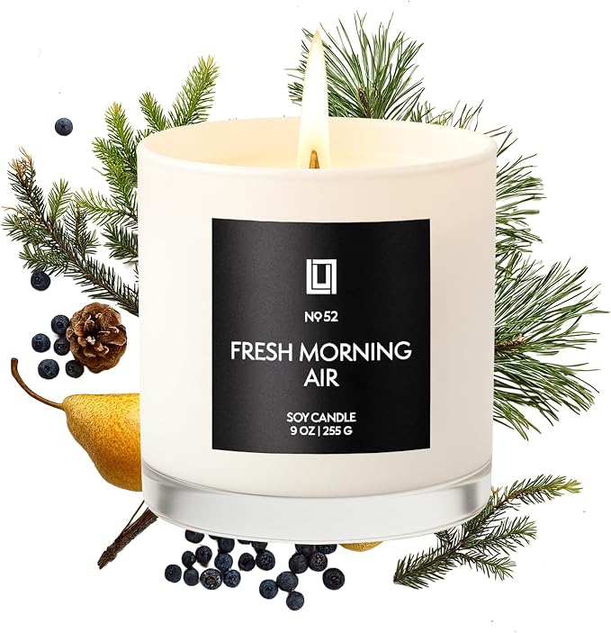 Lulu Candles | Fresh Morning Air | Luxury Scented Soy Jar Candle | Hand Poured by LULUCANDLES