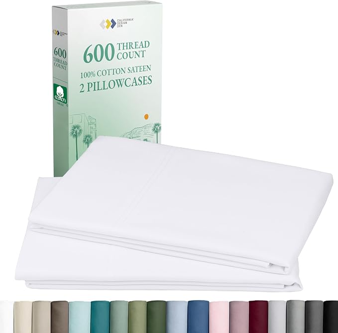 CALIFORNIA DESIGN DEN Luxuriously Soft Hotel Quality 600 Thread Count, 100% by CaliforniaDesignDen