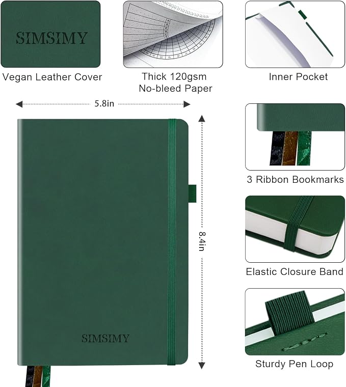 Dotted Journal Notebook with Premade Bullet Templates, Pre-made Dot Grid - Image 7