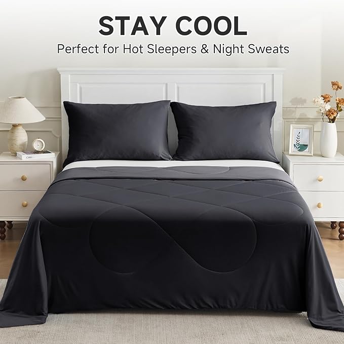 HOMFINE Cooling Comforter Queen Size, Japanese Double-Sided Cold Tech Fabric - Image 5