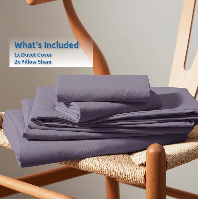 Nestl Grayish Purple Duvet Cover Full Size - Image 9