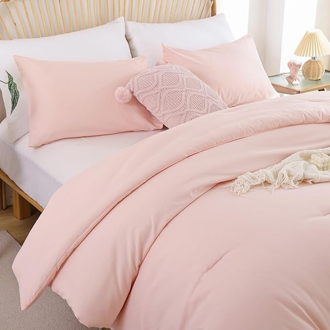 ROSGONIA Oversized King Comforter Blush - Image 4