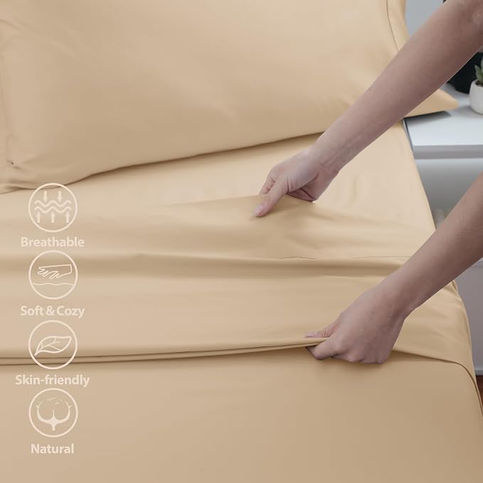 Cotton Queen Flat Sheet Only, 600 Thread Count 100% Egyptian Cotton Top Sheet - Image 3