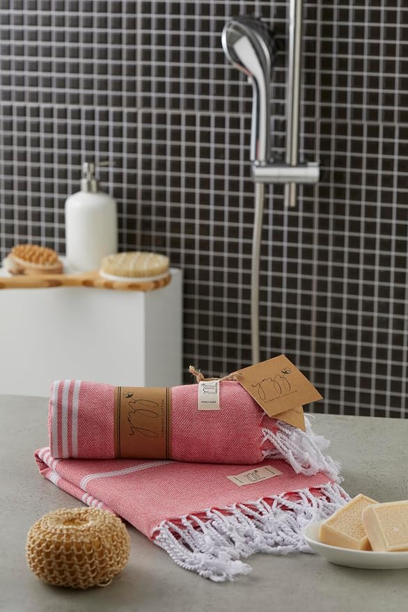 Hand Towels - Set of 2, Decorative Peshtemal Cotton Hand Towels - Image 8