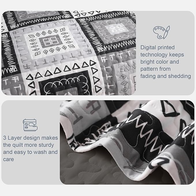 Exclusivo Mezcla Reversible Boho Quilts Twin Size - Image 5
