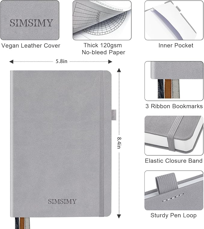 Dotted Journal Notebook with Premade Bullet Templates, Pre-made Dot Grid - Image 7