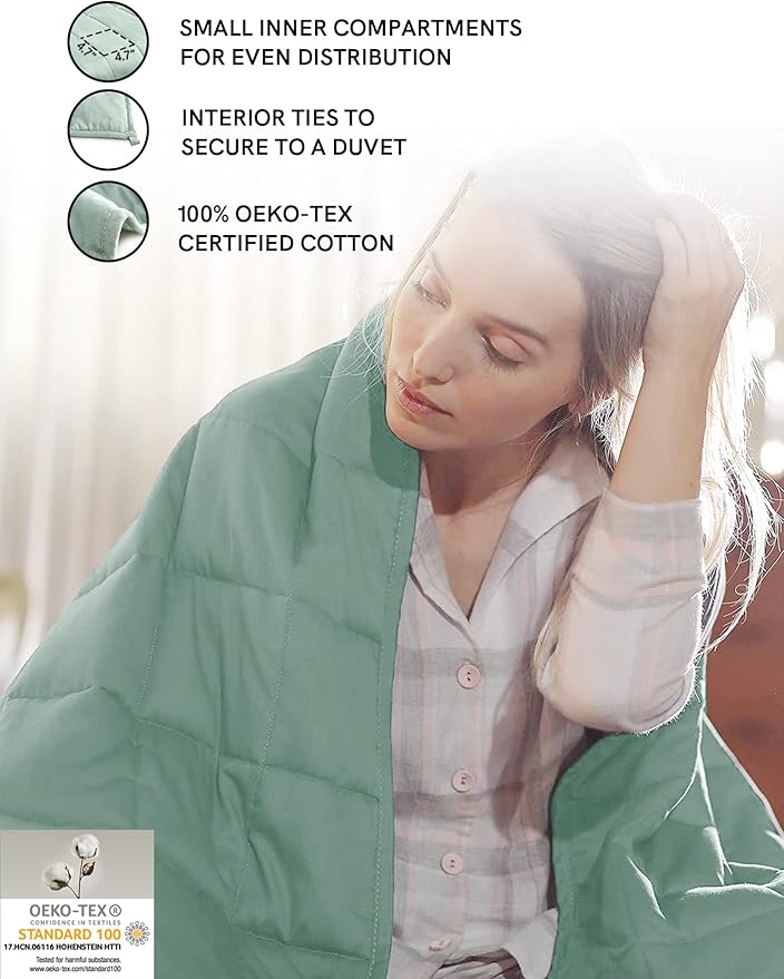 YnM Weighted Blanket, Heavy 100 Percent Oeko-Tex Certified Cotton Material - Image 5