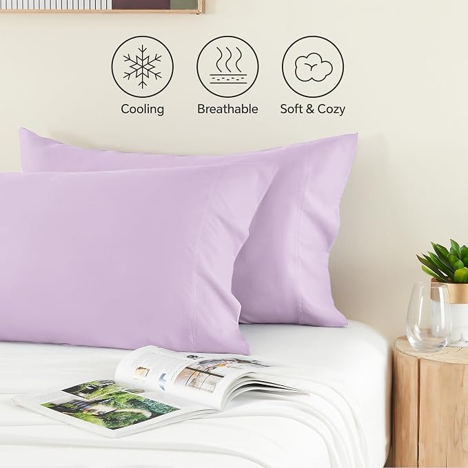 BEDELITE Pillow Cases Queen Size Set of 2, Rayon Derived from Bamboo, Cooling - Image 4