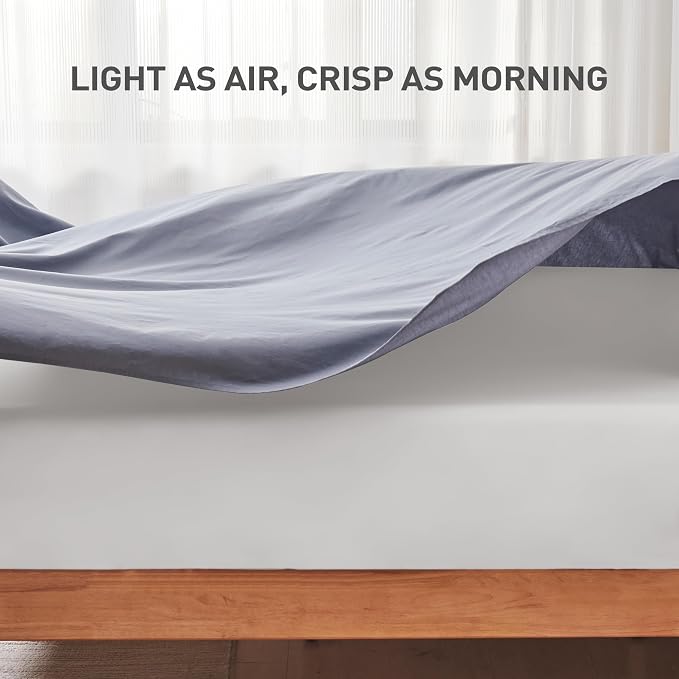 Full Size Flat Sheet 4 Pack, 100% Cotton Percale Flat Bed Sheet, Breathable & - Image 7