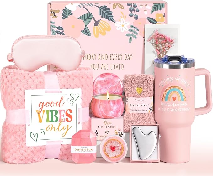 Suhctuptx Birthday Gifts for Women, Unique Self Care Gifts Get Well Soon Basket by SuhctuptxAccompanyUInLife