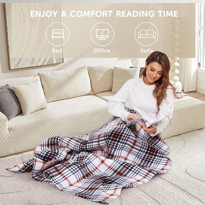 LaffyLo Electric Heated Blanket Throw Size - Image 2