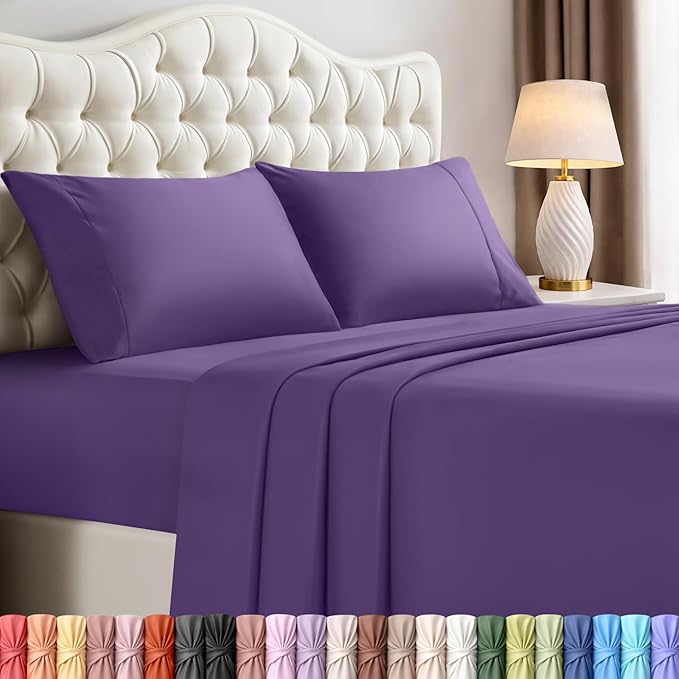 Utopia Bedding King Size Sheet Set – 4 Piece Bed Sheets, Soft and Breathable by UTOPIABEDDING