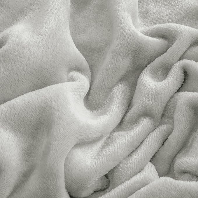 BEDELITE Flannel Sheets Full Size Light Grey - Image 5