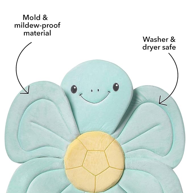 Nuby Turtle Baby Bath Cushion for Bathtub or Sink, Soft and Easy to Dry Fabric - Image 3