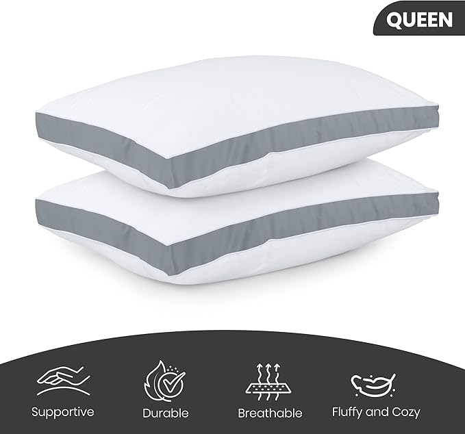 Utopia Bedding Bed Pillows for Sleeping Queen Size, Soft & Fluffy Pillow - Image 2