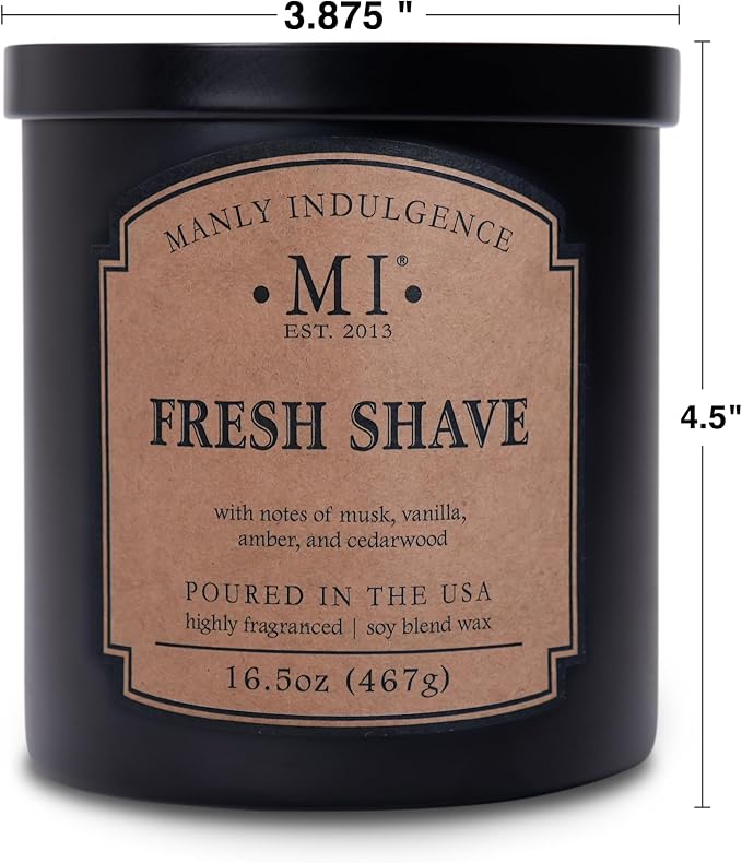 Manly Indulgence Fresh Shave Scented Candles - Image 4