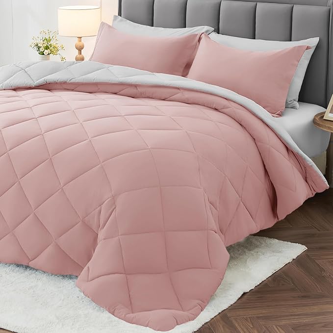 MUXHOMO 5 Pieces Twin Comforter Set, Reversible Bed in a Bag Twin Size by MUXHOMO
