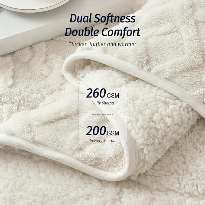 Wemore Weighted Blanket for Adults Twin Size 15 lbs, Dual Sided Soft Fuzzy - Image 2