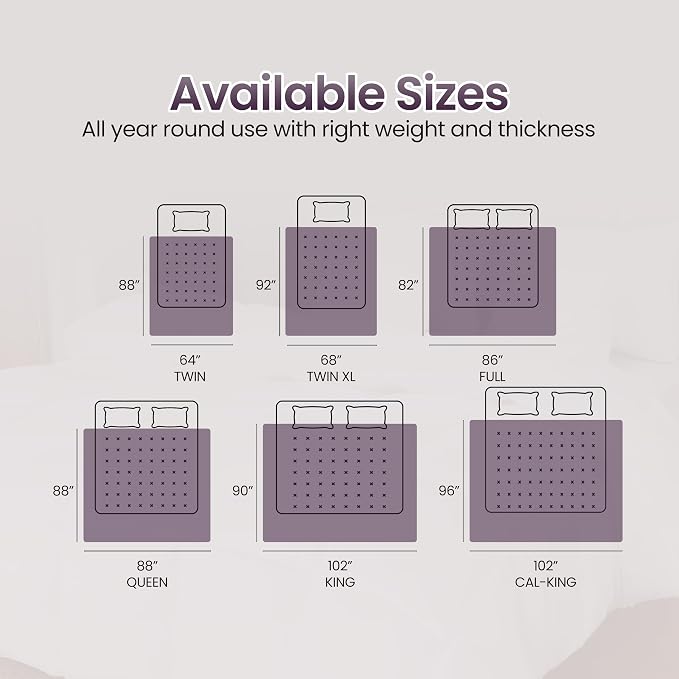 Utopia Bedding Twin Comforter Duvet Insert, Quilted Plum Comforter - Image 6