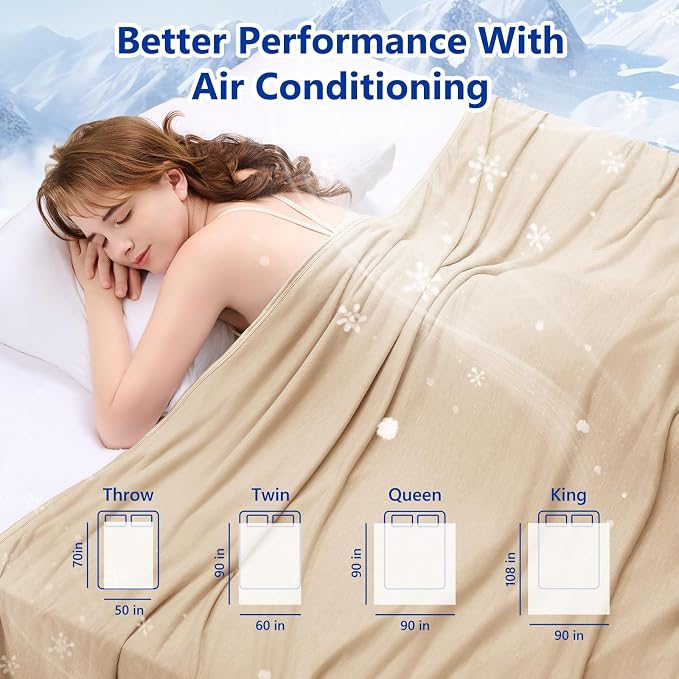 TOPCEE Cooling Blanketfor Night Sweats Absorbs Heat to Keep Adults, Children - Image 7