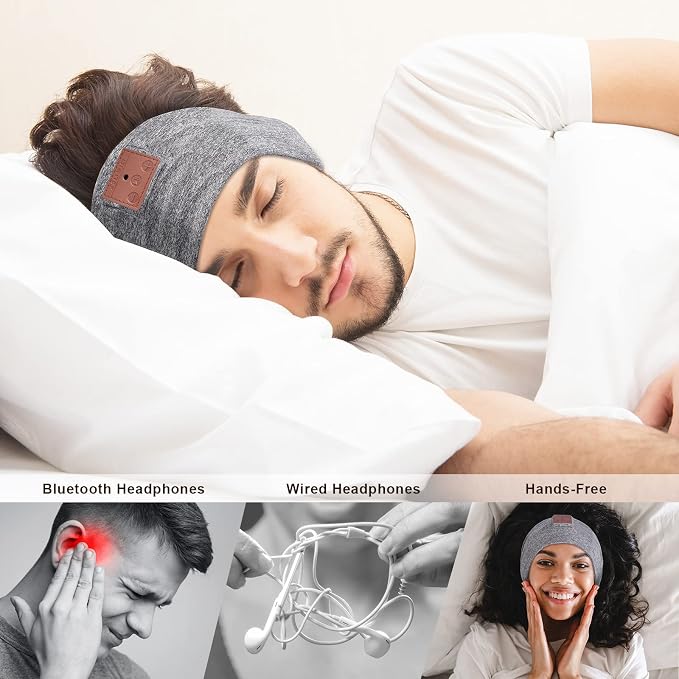 2-Pack Sleeping Headphones Bluetooth Headband, Wireless Headband Headphones - Image 3
