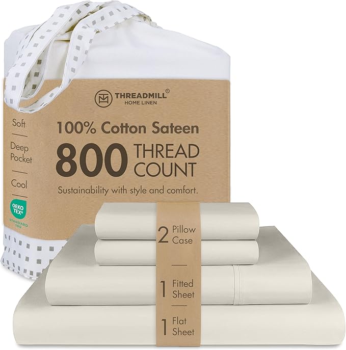 Threadmill Full Size Sheets | 800 Thread Count Bed Sheets by ThreadmillHomeLinen