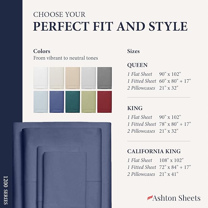 100% Egyptian Cotton King Size Sheets Set - Image 8