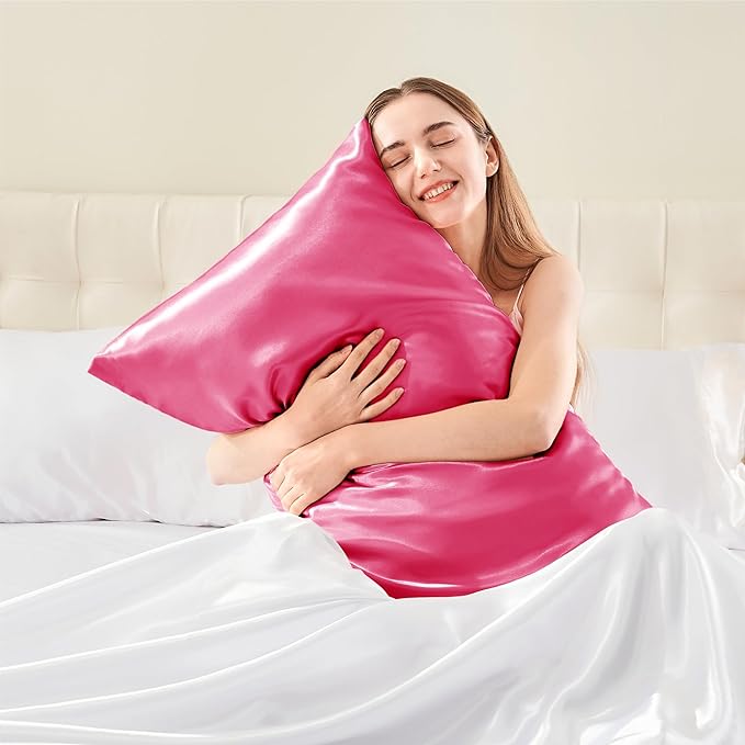 BEDELITE Satin Body Pillow Cover, Super Soft and Cooling Body Pillow Pillowcase - Image 2