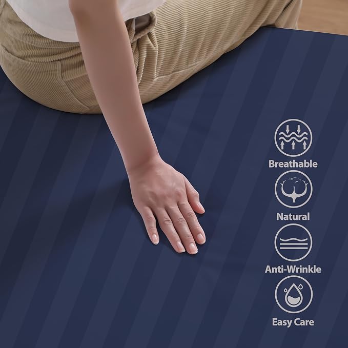 100% Egyptian Cotton Fitted Sheet Twin Size, 600 Thread Count, Single Fitted - Image 3
