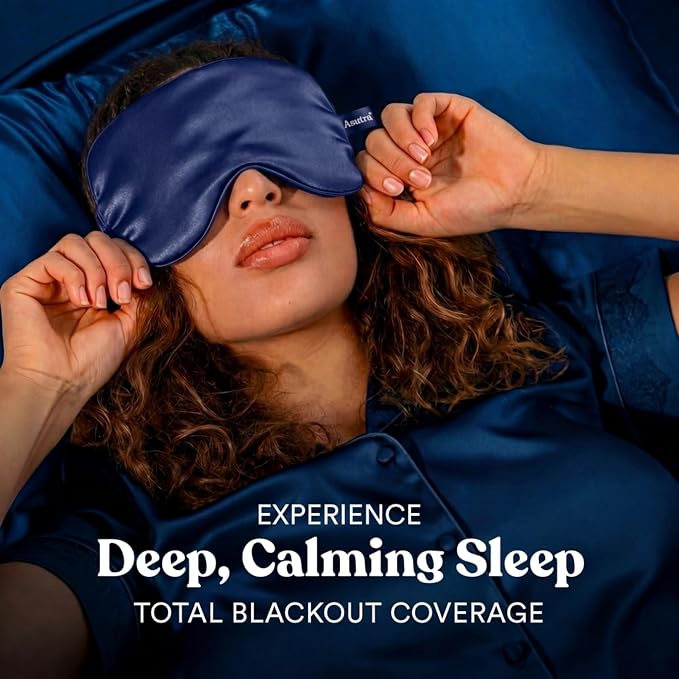 ASUTRA Silk Eye Pillow for Sleep, Weighted Eye Mask, Meditation & Light - Image 4