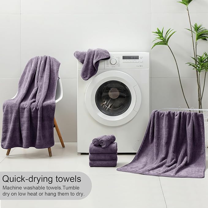 Ycosy 4 Pack Extra Large Microfiber Bath Towels Set, 35x70 inches, Less Lint - Image 8