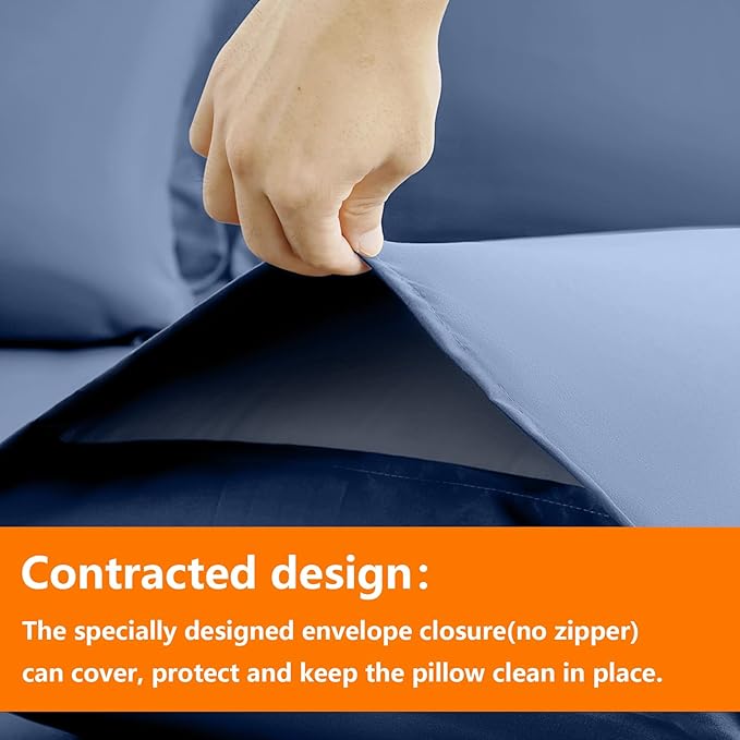 TAIMIT Slate Blue King Comforter Set - Image 4