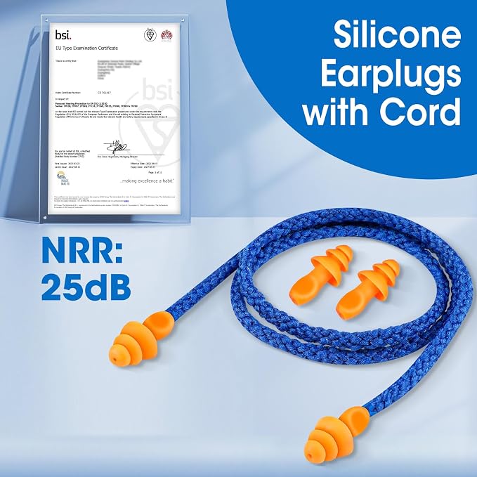 AZEN 55 Pairs Silicone Ear Plugs, Reusable Earplugs - Image 3