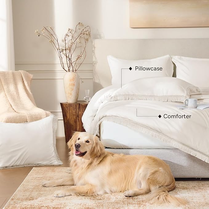 Andency California King Comforter Set Beige - Image 7